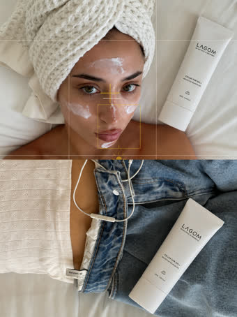 Cliente OKU SKIN — foto real de rutina