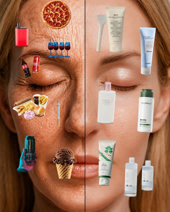 Cliente OKU SKIN — foto real de rutina
